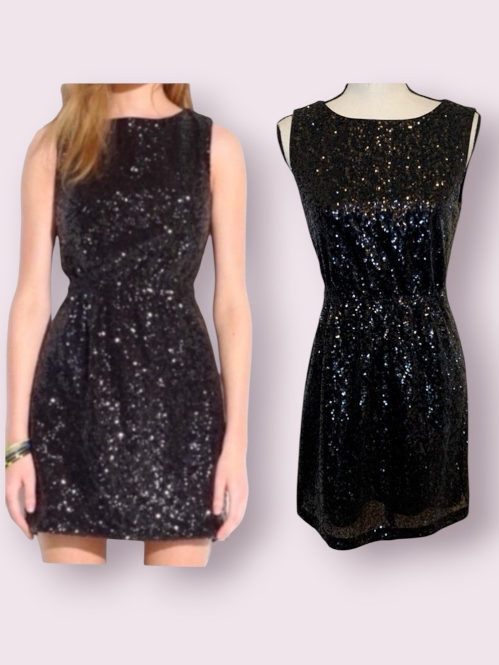 Madewell Broadway & Broome Sequin Sleeveless Cocktail Mini Dress Black Size 0